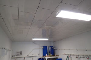 PVC insulated ceilings have been installed throughout the facility